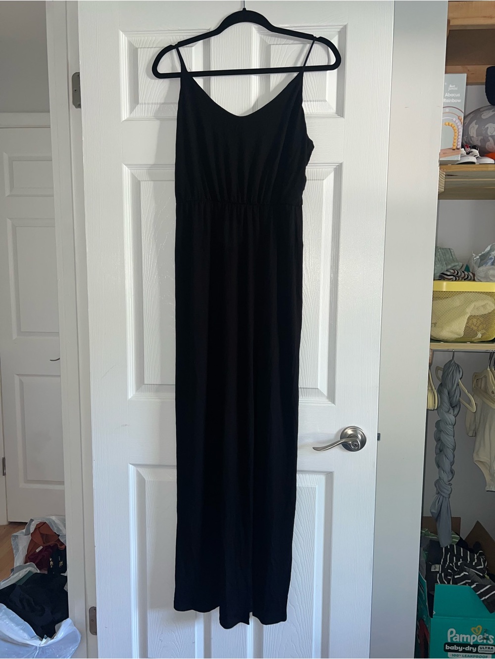 Lulu's Black Spaghetti-Strap Maxi Dress